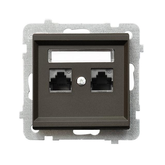 Gniazdo komputerowe, podwójne, kat. 6,