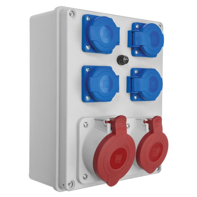 Rozdzielnia R-BOX 240, 1 x 32A / 5p, 1 x 16A / 5p, 4 x 230 V,