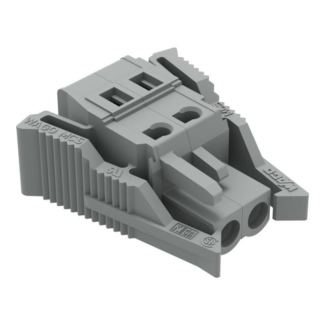 Gniazdo MCS‑MIDI Classic 2‑biegunowe szare raster 5mm 231‑102/037‑000 /100szt./ WAGO