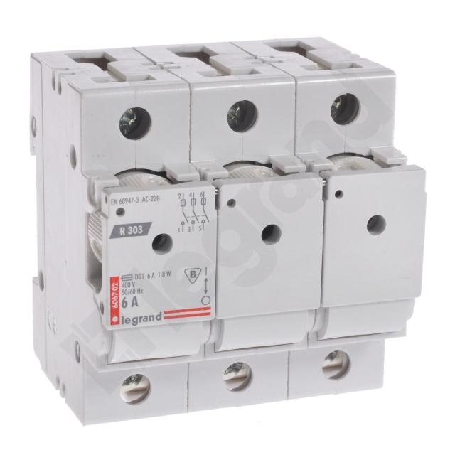 Rozłącznik Bezpiecznikowy 3P 6A D01 R303 606702 LEGRAND