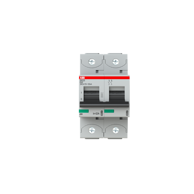 S802S-D20 Wyłącznik nadprądowy 50kA 2P D20A 2CCS862001R0201 ABB