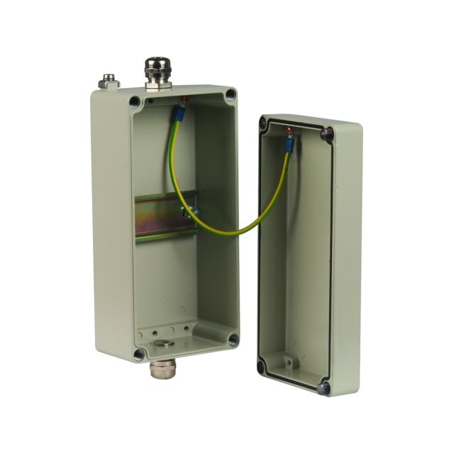 Obudowa aluminiowa, IP 65, 100x200x81 mm, z szyną 35 mm