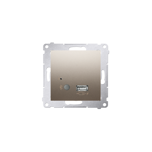 Simon 54 Odbiornik Bluetooth z ładowarką USB złoty mat