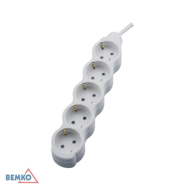 PRZEDŁUŻACZ NA SCHUKO 5X 2P+Z 1.5MM X 5.0M