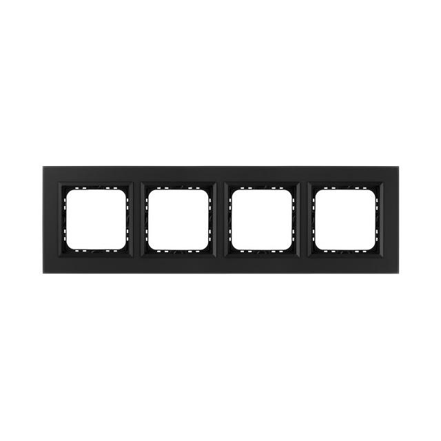 SONATA Ramka poczwórna - kolor czarne szkło szron