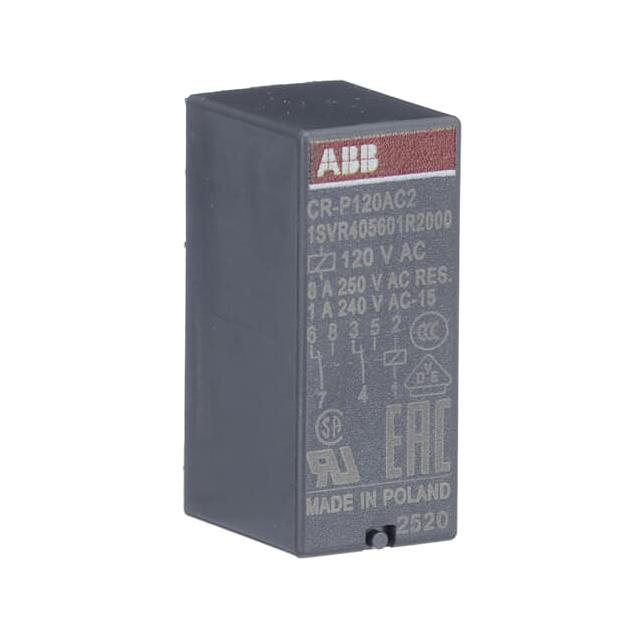 Przekaźnik CR-P120AC2, A1-A2=120V AC, 2 styki c/o 250V/8A 1SVR405601R2000 ABB