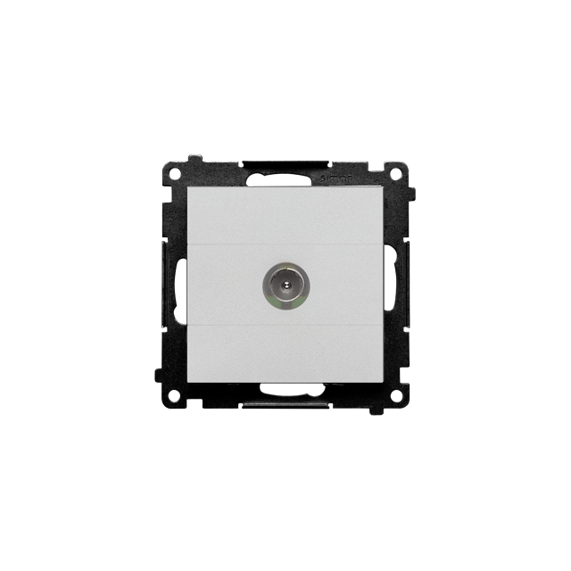 Simon 55 Gniazdo antenowe TV pojedyncze Do instalacji indywidualnych Aluminium mat TAK1.01/143 KONTAKT