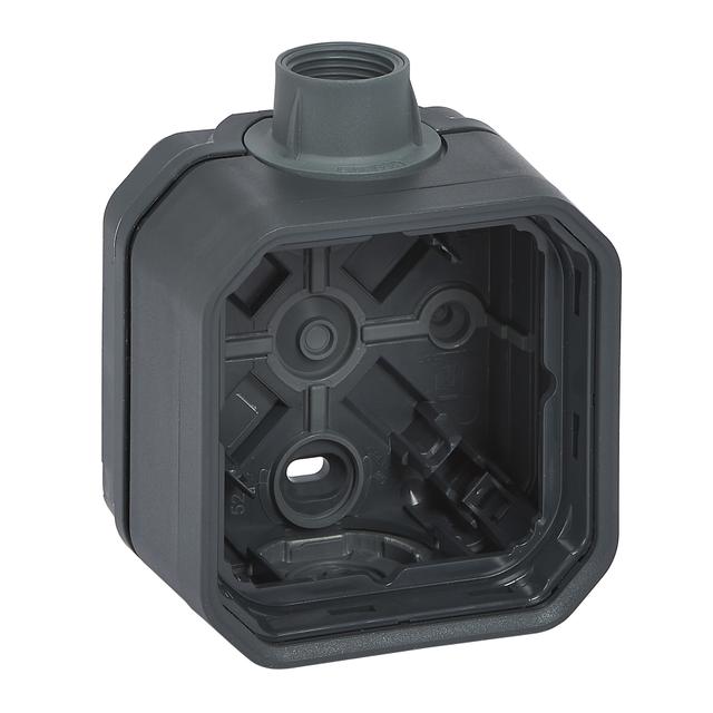 NOWE PLEXO - PUSZKA NATYNKOWA POJEDYNCZA Z PRZEPUSTEM KABLOWYM PG20 ANTRACYT 069628L LEGRAND
