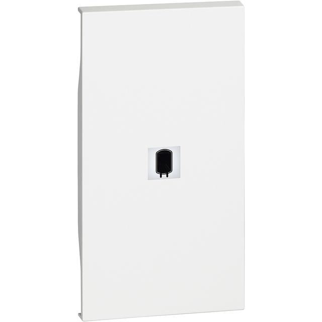 LIVING NOW - KLAWISZ Z OKIENKIEM PODŚWIETLENIA  BOJLER  - 2 MODUŁY - BIEL, Bticino