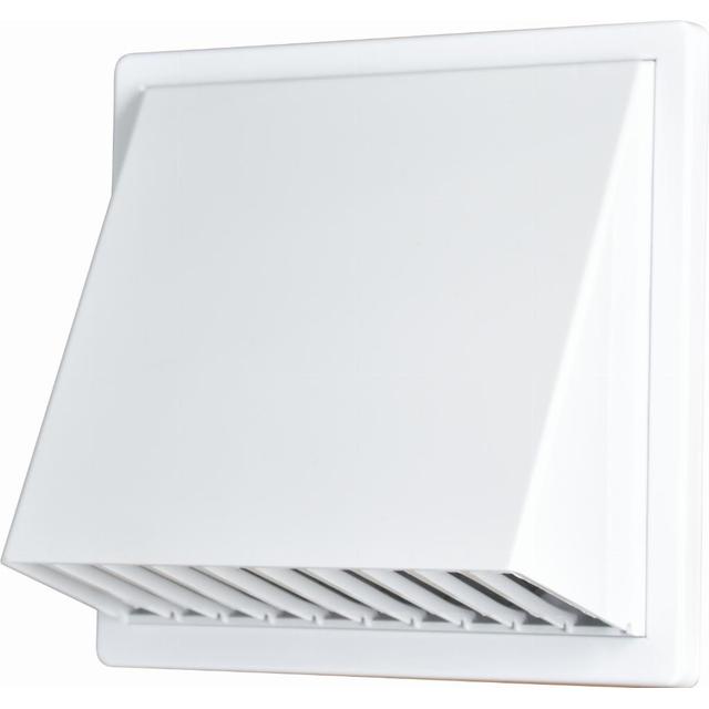 Wylot ścienny z okapem fi 100 biały