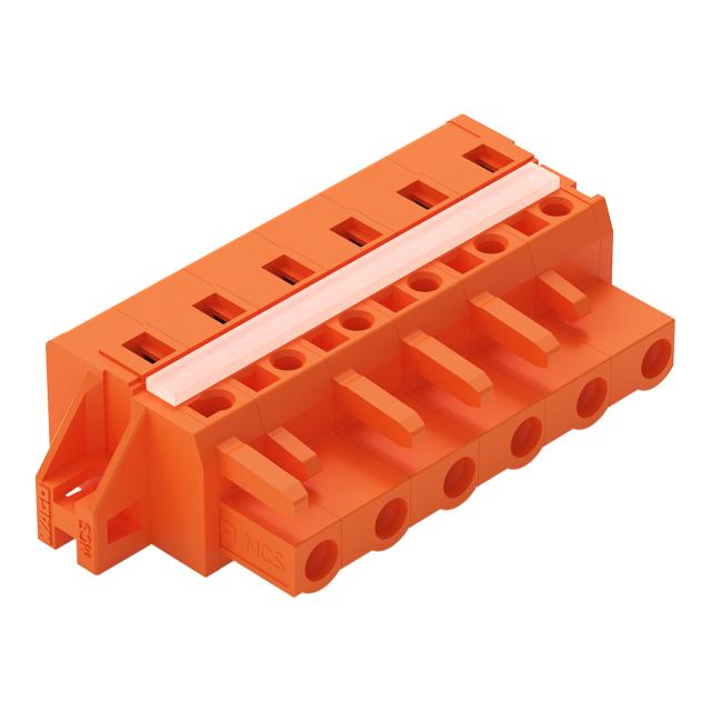 MCS-MIDI Classic gniazdo 6-bieg. pomarańczowe raster 7,62 mm /25szt./ WAGO