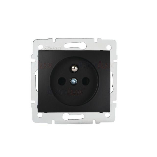 DOMO Gniazdo z uziemieniem czarne 01-1251-142 cm 36481 KANLUX