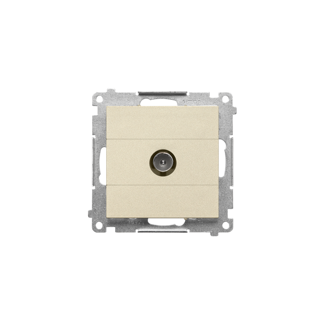 Simon 55 Gniazdo antenowe TV pojedyncze Do instalacji indywidualnych Szampański mat