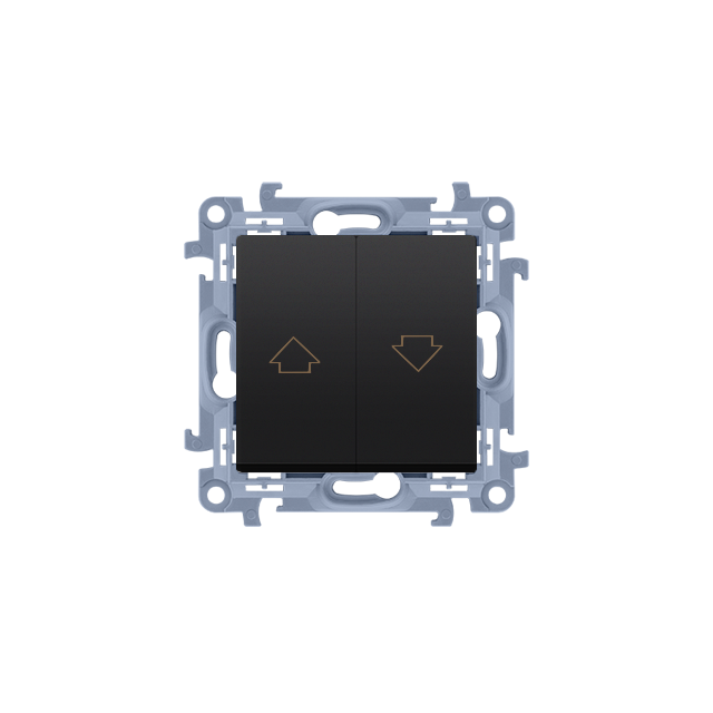 Simon 10 Łącznik żaluzjowy roletowy z. śrub. czarny mat 10A 250V