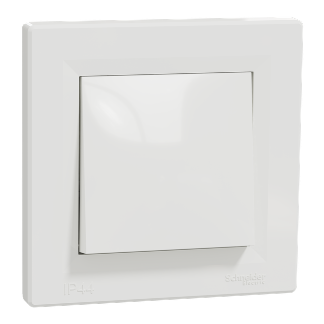 Asfora, łącznik 1-biegunowy, IP44, biały