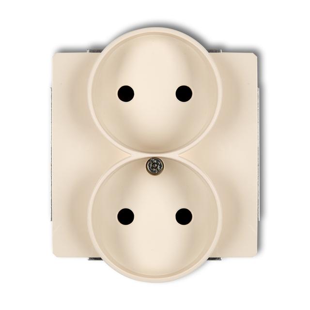 DECO Mechanizm gniazda podwójnego do ramki DECO Soft bez uziemienia 2x2P (przesłony torów prądowych)