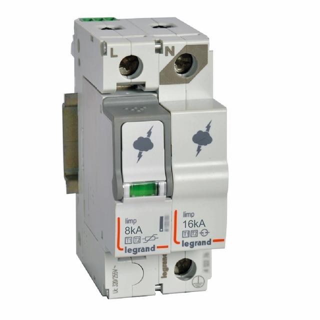 OGRANICZNIK PRZEPIĘĆ T1+T2 8/50 1P+N, Legrand