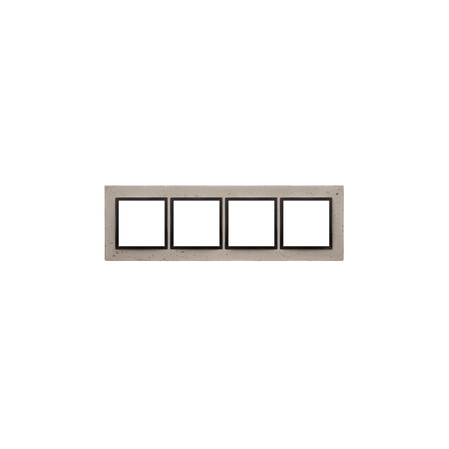 Simon 54 Nature Ramka 4-krotna Nature-Beton FUNDA MENTE IP20/IP44* (*IP44-należy zastosować zestaw uszczelek DUN4) DRN4/93 KONTAKT