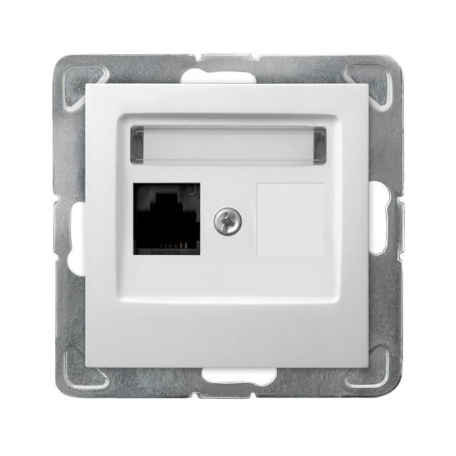 IMPRESJA Gniazdo komputerowe pojedyncze, kat. 5e MMC - kolor biały