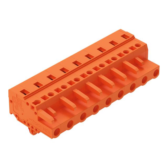 MCS-MIDI Classic gniazdo 9-bieg. pomarańczowe raster 7,62 mm /25szt./ WAGO