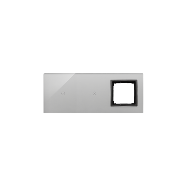 Simon 54 Touch Panel dotykowy S54 Touch 3 moduły 1 pole dotykowe + 1 pole dotykowe + 1 otwór na osprzęt S54 burzowa chmura DSTR3110/72 KONTAKT