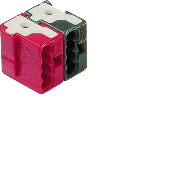 KNX e/s Zacisk systemowy dwubiegunowy czerwony/czarny TG008 HAGER