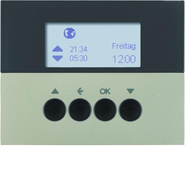 BERKER K.5 Żaluzjowy łącznik czasowy z wyświetlaczem do sterowania żaluzjami stal lakierowana 85741173 HAGER