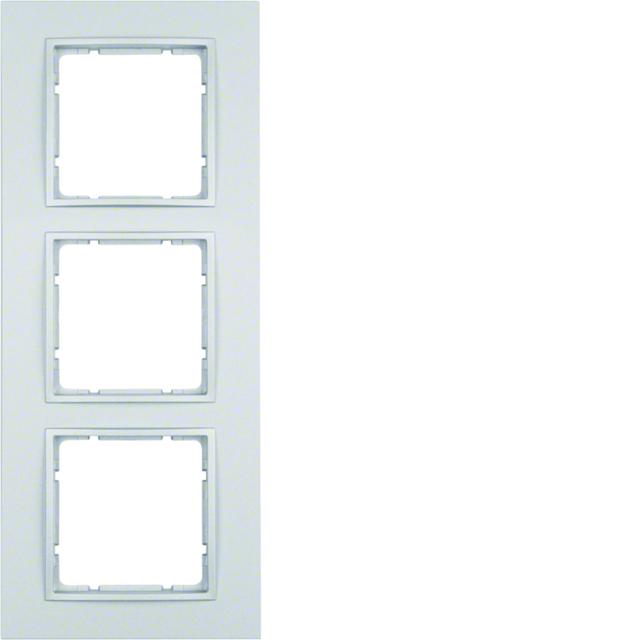 BERKER B.7 Ramka potrójna aluminium mat 10136424 HAGER