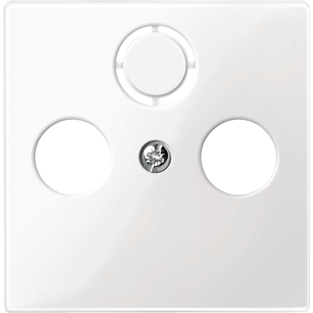 Merten, System M, płytka centralna gniazd antenowych, 2/3 otwory, biel polarna