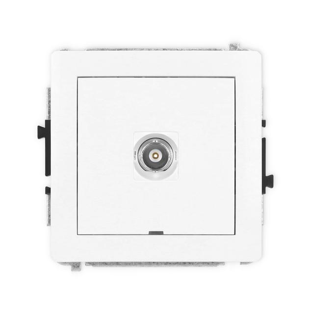 DECO Mechanizm gniazda pojedynczego BNC, bez pola opisowego biały