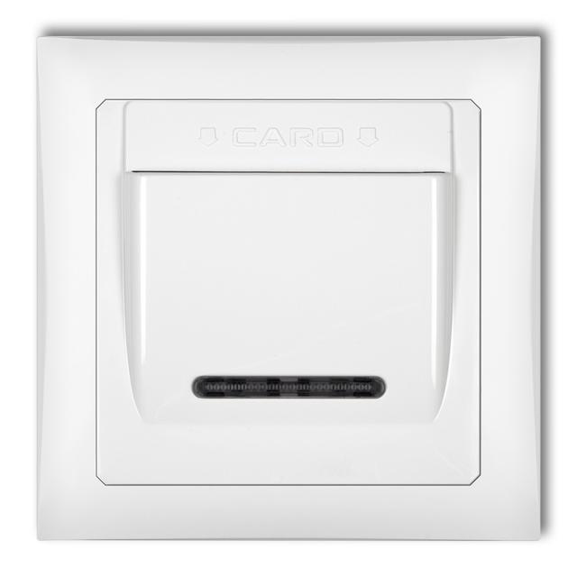 DECO Łącznik hotelowy z ramką uniwersalną pojedynczą z tworzywa DECO Soft biały