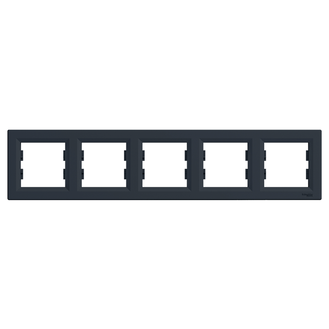 Asfora, ramka 5-krotna, pozioma, antracyt