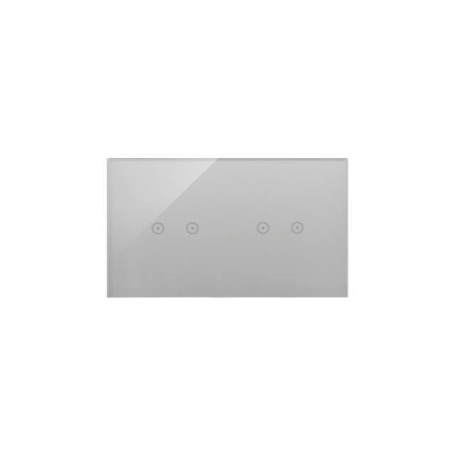 Simon 54 Touch Panel dotykowy S54 Touch 2 moduły 2 pola dotykowe poziome + 2 pola dotykowe poziome srebrna mgła DSTR222/71 KONTAKT