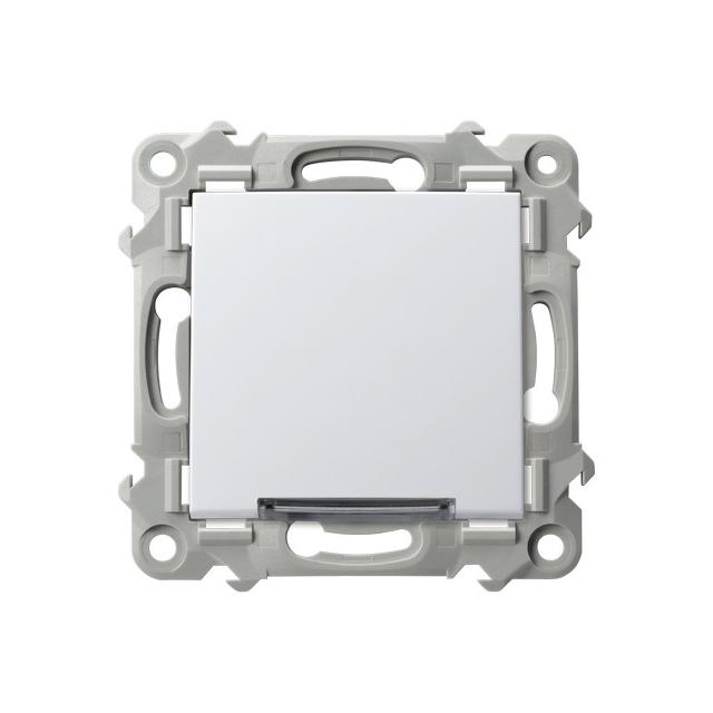 SZAFIR Łącznik jednobiegunowy z podświetleniem białym - kolor biały