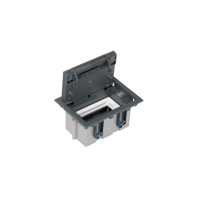 Simon Connect Puszka podłogowa S500 1-modułowa 2x K45 gł. 93mm szary