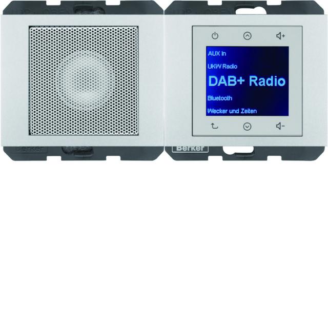 Berker K.5 Radio Touch podtynkowe DAB+ z głośnikiem aluminium 29807003 HAGER