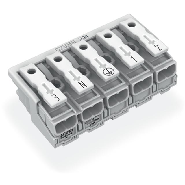 złączka zasilająca 5-biegunowa ze stopkami bez styku PE