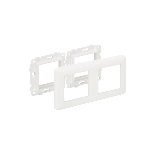Simon Connect Suport podtynkowy z ramką 2x K45 czysta biel