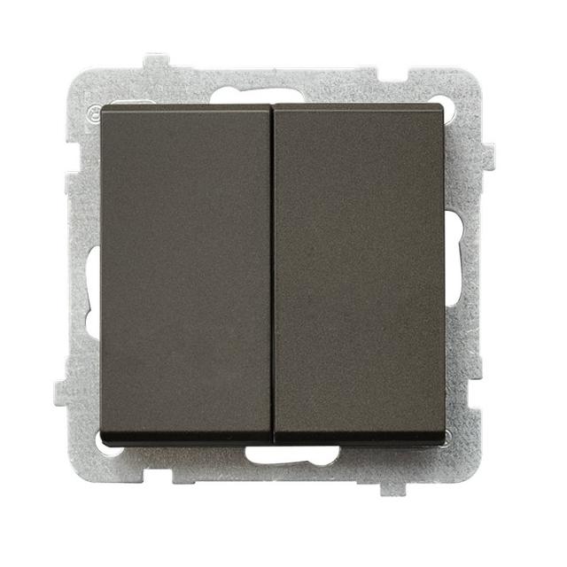 SONATA Łącznik dwugrupowy świecznikowy - kolor czekoladowy metalik