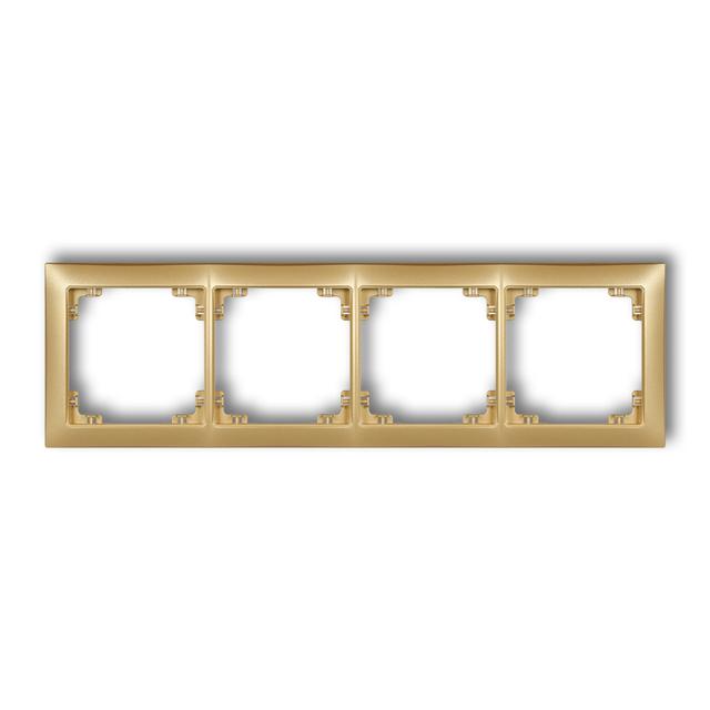 DECO Ramka poczwórna z tworzywa DECO Soft złoty 29DRSO-4 KARLIK