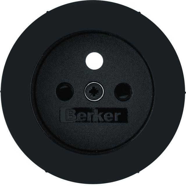 BERKER R.classic Płytka czołowa do gniazda z uziemieniem czarny połysk 3965792045 HAGER
