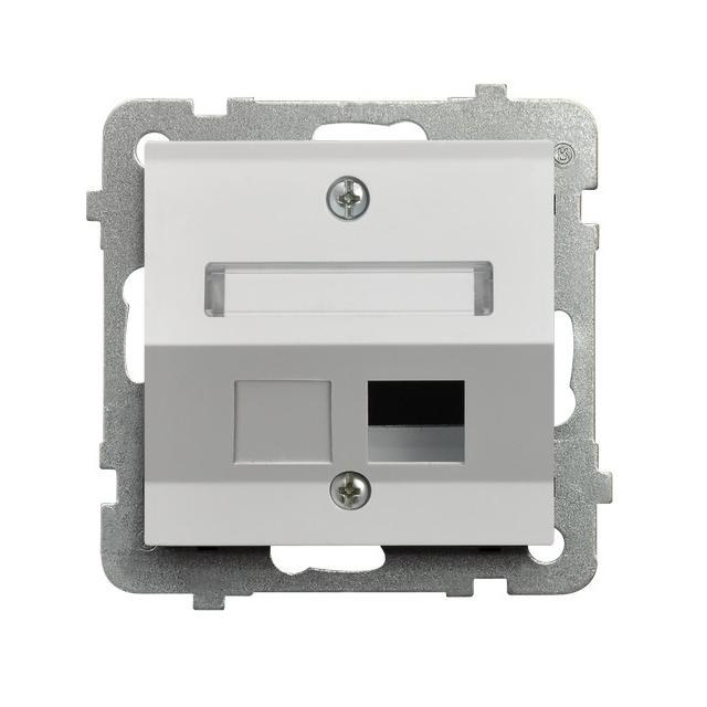 AS Obudowa gniazda pojedynczego typu Keystone skośna - kolor biały