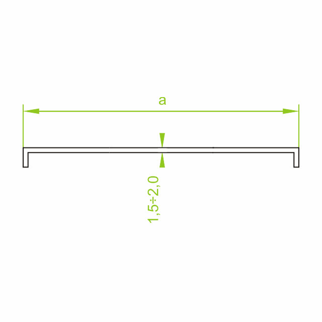 PLZWC100 Pokrywa łuku wewnętrznego 90° 2,0 mm