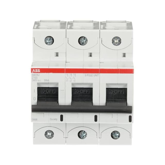 S803U-Z100 Wyłącznik nadprądowy 50kA 3P Z100A 2CCS863017R0825 ABB