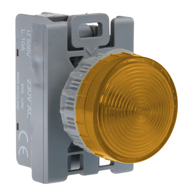 LAMPKA SYGN. ŻÓŁTA 230V LED BA9S STANDARD