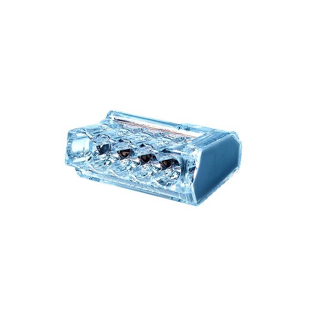 PC2255-CL ,  Złączka samozaciskowa bezgwintowa, mini 2,5mm2, 5 styków, transparentna