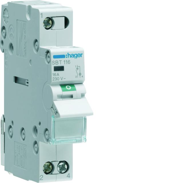 Modułowy rozłącznik izolacyjny z lampką sygnalizacyjną 1P 16A 230VAC SBT116 HAGER