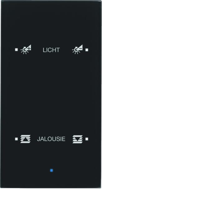 BERKER KNX TS Sensor dotykowy podwójny konfigurowalny szkło czarne 75142935 HAGER