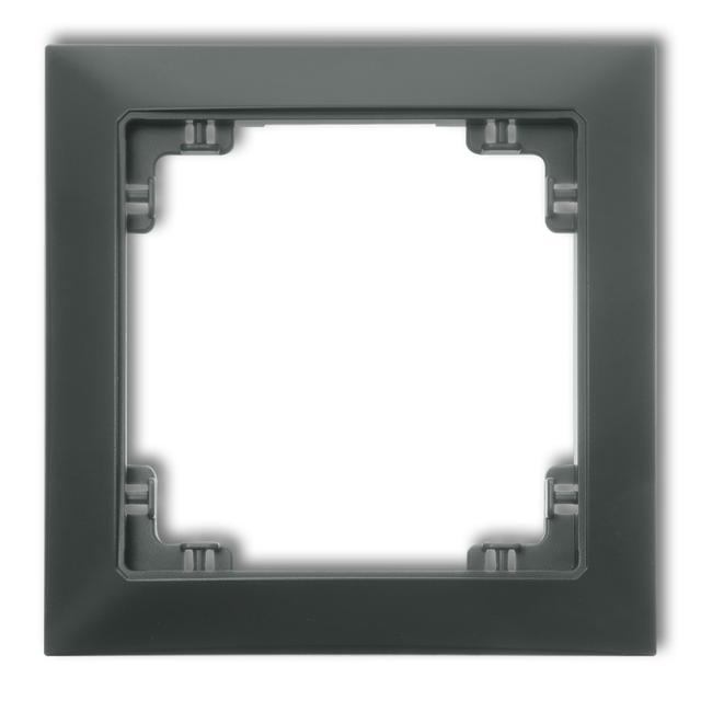 DECO Ramka pojedyncza z tworzywa DECO Soft grafitowy mat 28DRSO-1 KARLIK