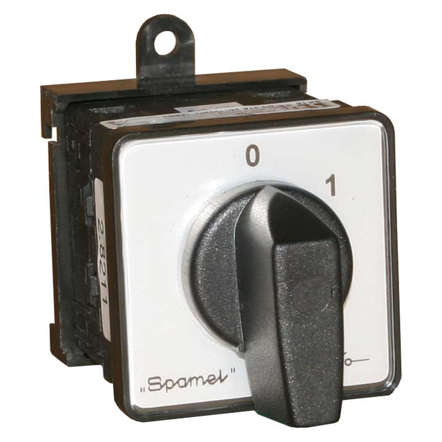 Łącznik Krzywkowy 10A, -4.824mocowanie bazo szynowe czoło szare pokrętło czarne